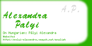 alexandra palyi business card
